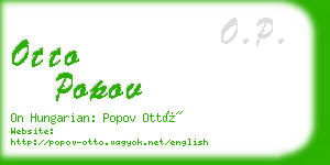 otto popov business card